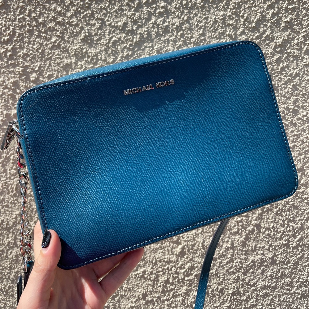 Michael Kors Jet Set Saffiano Crossbody bag Teal